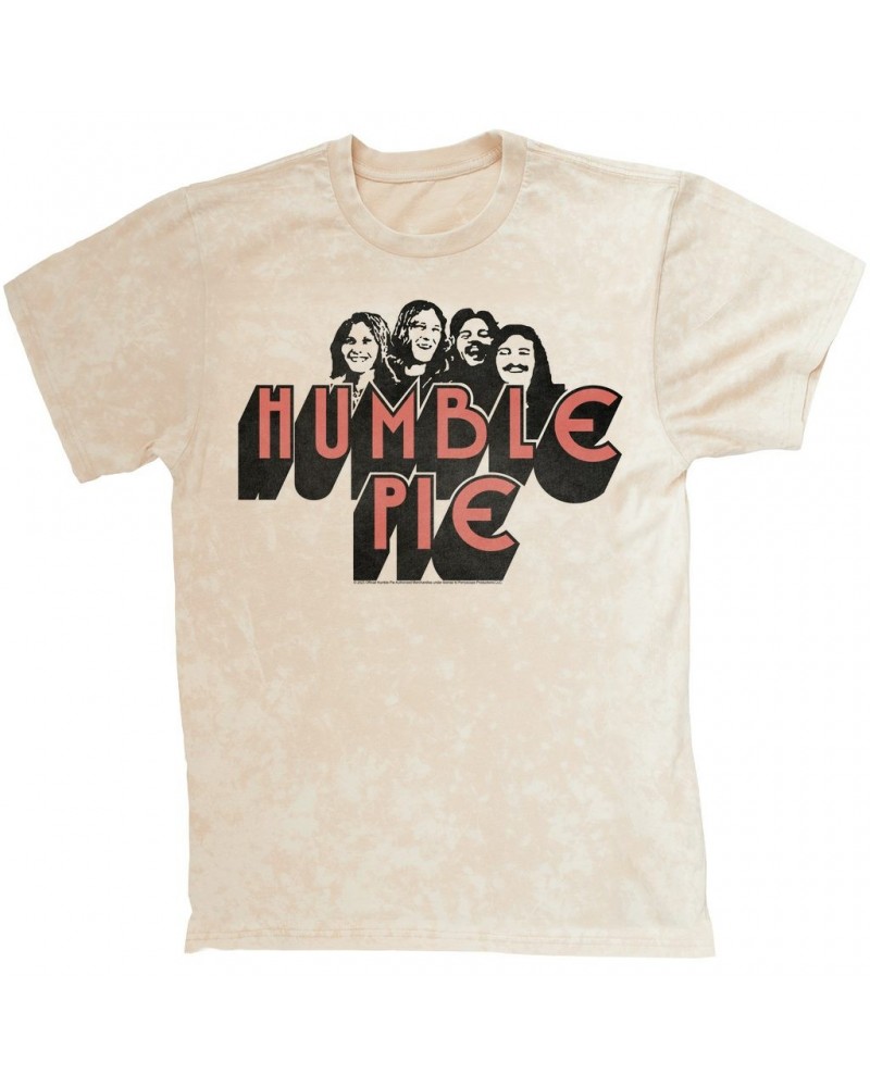 Humble Pie T-shirt | Group Image Poster Design Mineral Wash Shirt $13.18 Shirts