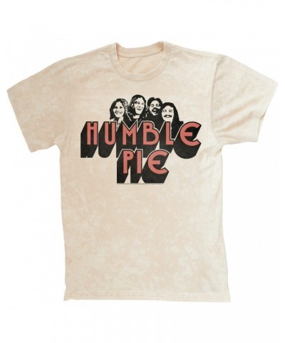 Humble Pie T-shirt | Group Image Poster Design Mineral Wash Shirt $13.18 Shirts