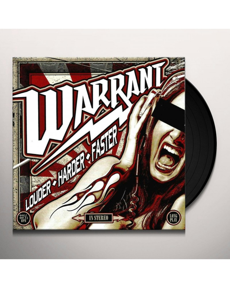 Warrant Louder Harder Faster Vinyl Record $8.49 Vinyl