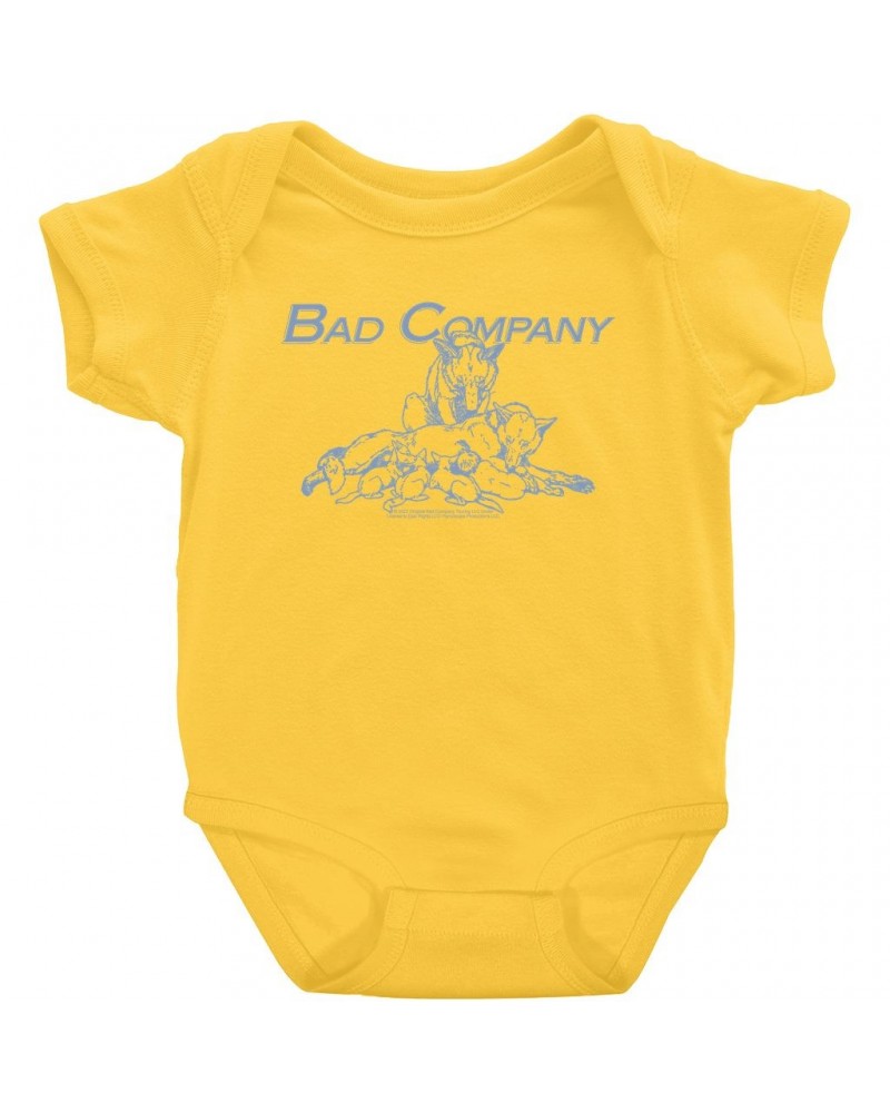 Bad Company Baby Short Sleeve Bodysuit | Run With The Pack Slate Blue Image Bodysuit $5.99 Kids