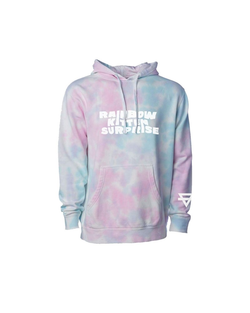 Rainbow Kitten Surprise Tie Dye Cotton Candy Logo Hoodie $21.00 Sweatshirts