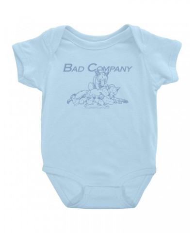 Bad Company Baby Short Sleeve Bodysuit | Run With The Pack Slate Blue Image Bodysuit $5.99 Kids