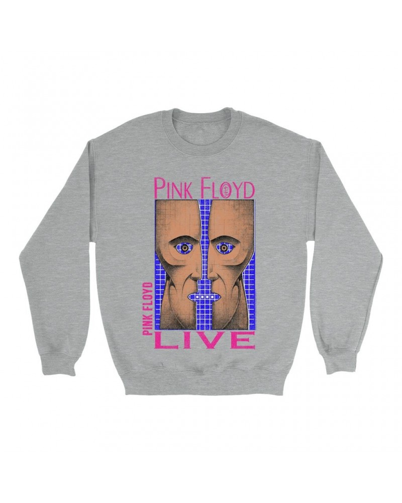 Pink Floyd Sweatshirt | Neon Blue Pink Division Bell Sweatshirt $10.49 Sweatshirts