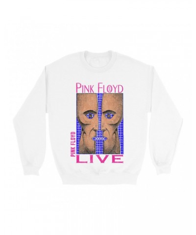 Pink Floyd Sweatshirt | Neon Blue Pink Division Bell Sweatshirt $10.49 Sweatshirts