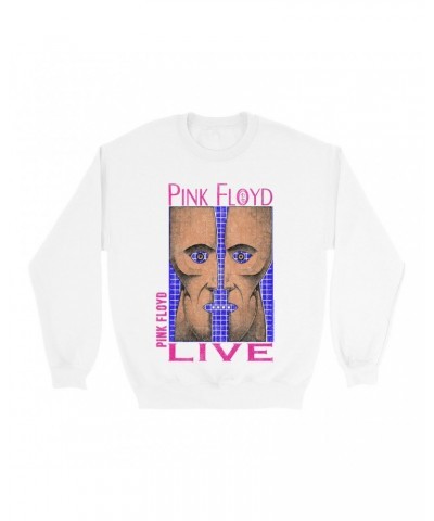 Pink Floyd Sweatshirt | Neon Blue Pink Division Bell Sweatshirt $10.49 Sweatshirts