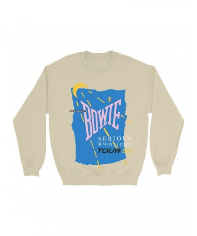 David Bowie Sweatshirt | Serious Moonlight 1983 Tour Sweatshirt $12.23 Sweatshirts