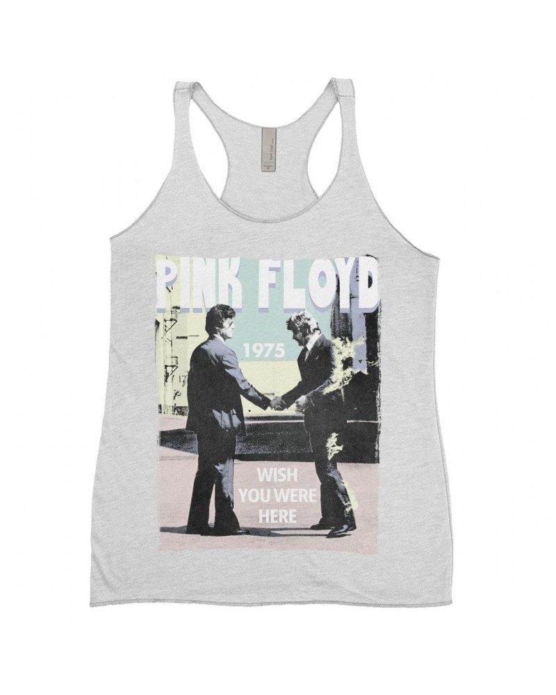 Pink Floyd Ladies' Tank Top | Pastel Wish You Were Here Design Shirt $12.74 Shirts