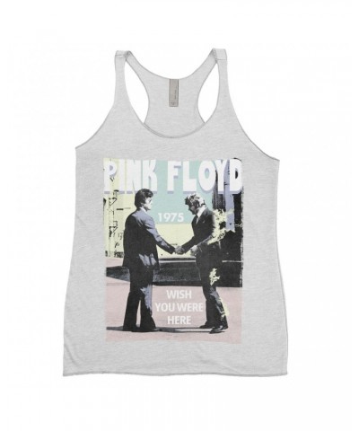 Pink Floyd Ladies' Tank Top | Pastel Wish You Were Here Design Shirt $12.74 Shirts