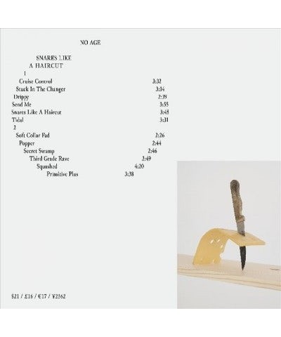 No Age Snares Like a Haircut CD $6.76 CD