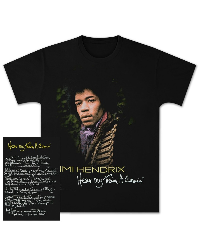 Jimi Hendrix Hear My Train A Comin Black T-Shirt $11.70 Shirts