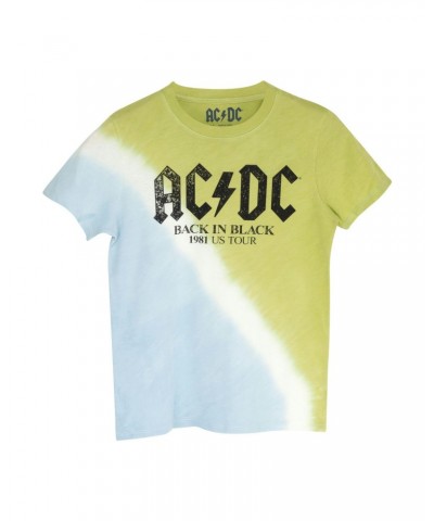 AC/DC Back in Black 1981 Green Tie Dye T-Shirt $1.55 Shirts