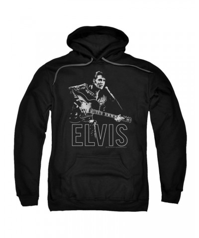 Elvis Presley Hoodie | GUITAR IN HAND Pull-Over Sweatshirt $15.04 Sweatshirts