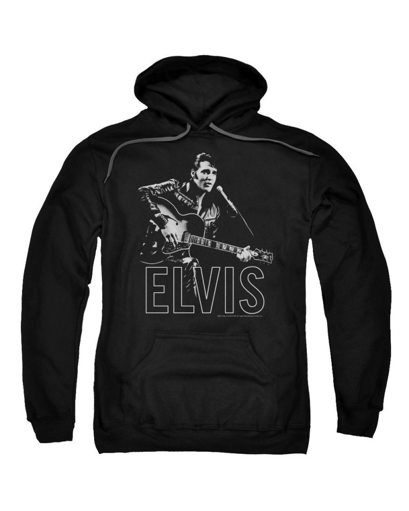 Elvis Presley Hoodie | GUITAR IN HAND Pull-Over Sweatshirt $15.04 Sweatshirts