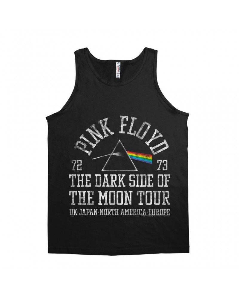 Pink Floyd Unisex Tank Top | Dark Side Of The Moon World Tour 72-73 Distressed Shirt $10.48 Shirts