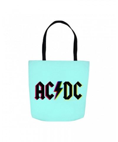 AC/DC Tote Bag | Neon Glitch Logo Bag $7.79 Bags