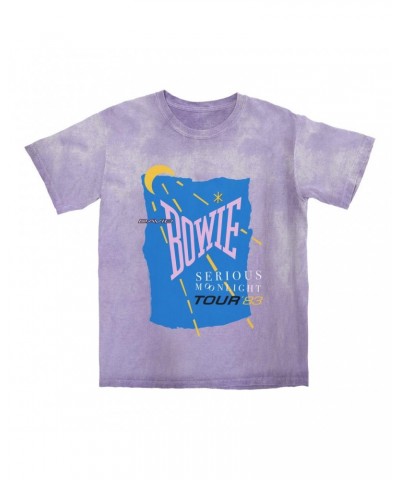 David Bowie T-shirt | Serious Moonlight 1983 Tour Color Blast Shirt $14.98 Shirts