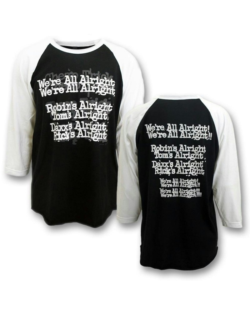 Cheap Trick Everybody Is Alright Raglan Shirt $12.60 Shirts