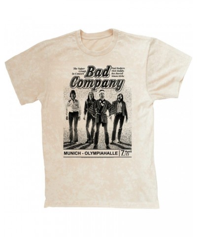 Bad Company T-shirt | Munich Live In Concert 1977 Mineral Wash Shirt $13.78 Shirts