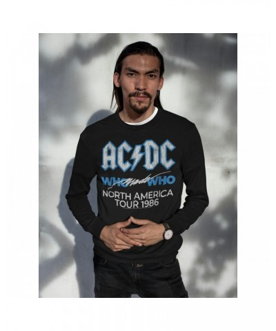 AC/DC Long Sleeve Shirt | Who Made Who North America 1986 Tour Distressed Shirt $14.98 Shirts