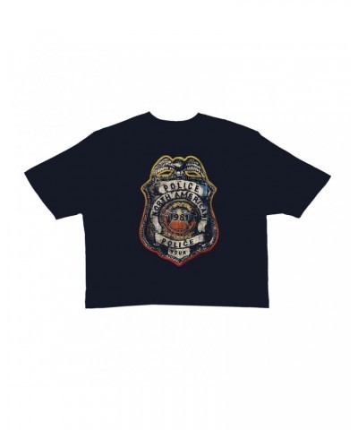 The Police Ladies' Crop Tee | North American Tour Badge Crop T-shirt $10.78 Shirts