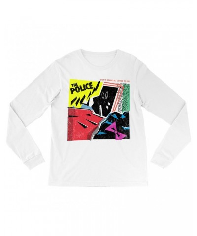 The Police Long Sleeve Shirt | Don't Stand So Close To Me Album Image Distressed Shirt $10.18 Shirts