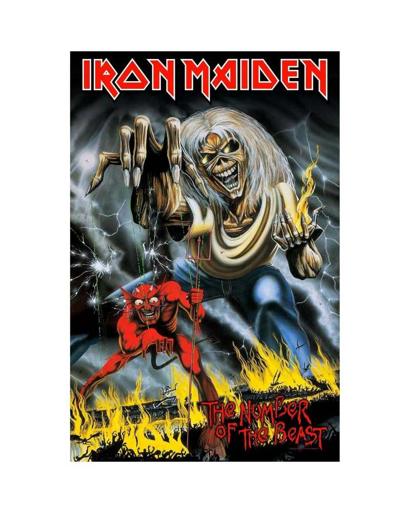 Iron Maiden Textile Poster - Iron Maiden Number of the Beast (Fáni) $16.76 Decor