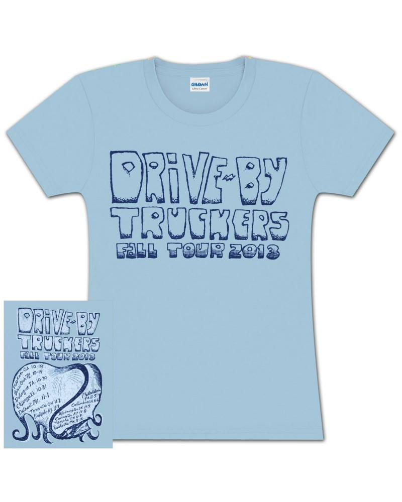 Drive-By Truckers DBT Ladies Fall Tour Tee Blue $1.90 Shirts