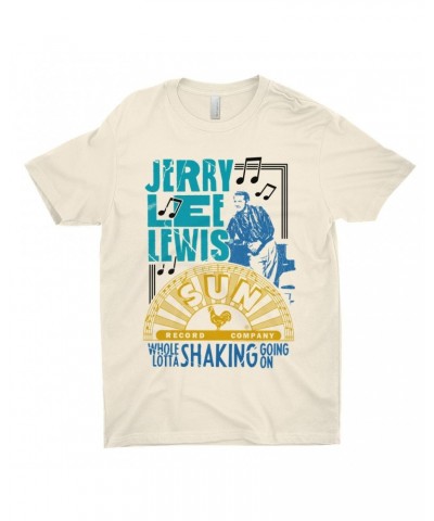 Jerry Lee Lewis Sun Records T-Shirt | Whole Lotta Shaking Going On Design Sun Records Shirt $7.73 Shirts