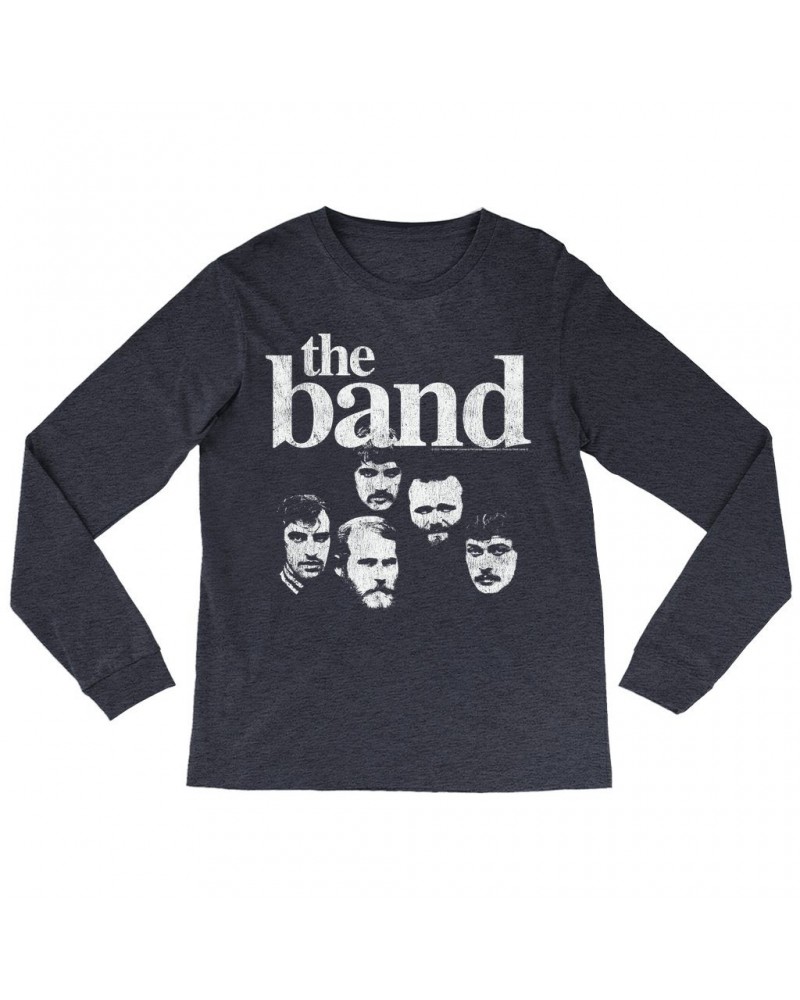 The Band Long Sleeve Shirt | Faces Of With Logo Distressed Shirt $10.48 Shirts