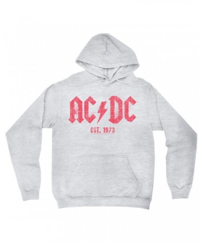 AC/DC Hoodie | Est. 1973 Red Design Distressed Hoodie $18.38 Sweatshirts