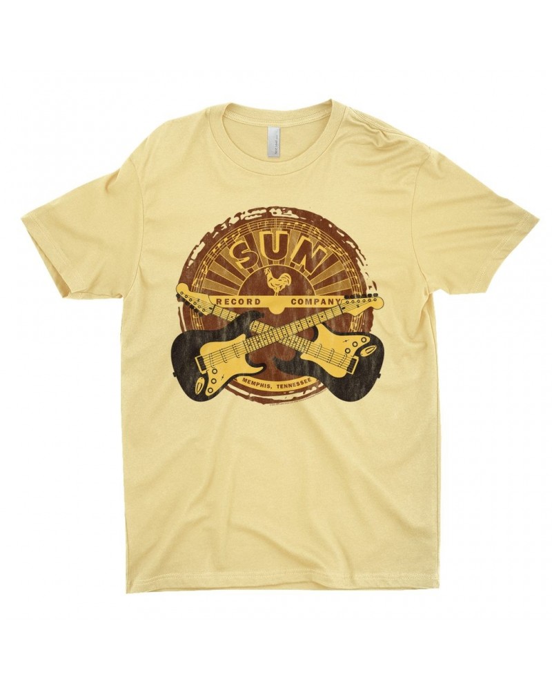 Sun Records T-Shirt | Crossed Guitars Logo Shirt $8.98 Shirts