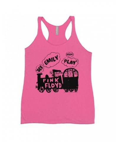 Pink Floyd Bold Colored Racerback Tank | See Emily Play Train Sketch Shirt $13.90 Shirts