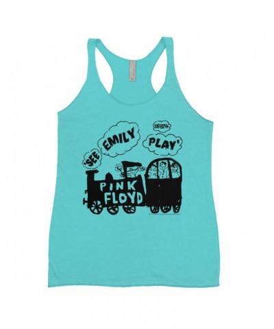 Pink Floyd Bold Colored Racerback Tank | See Emily Play Train Sketch Shirt $13.90 Shirts