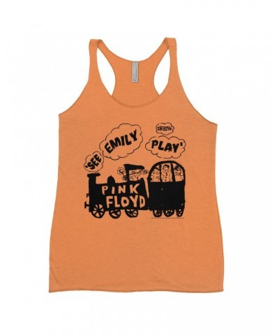 Pink Floyd Bold Colored Racerback Tank | See Emily Play Train Sketch Shirt $13.90 Shirts