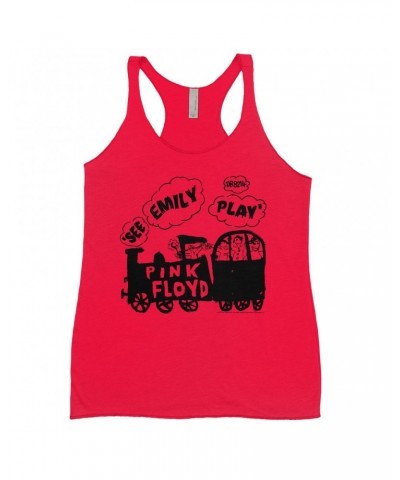 Pink Floyd Bold Colored Racerback Tank | See Emily Play Train Sketch Shirt $13.90 Shirts