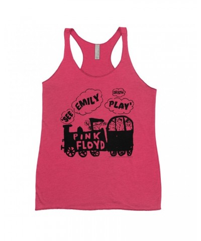 Pink Floyd Bold Colored Racerback Tank | See Emily Play Train Sketch Shirt $13.90 Shirts