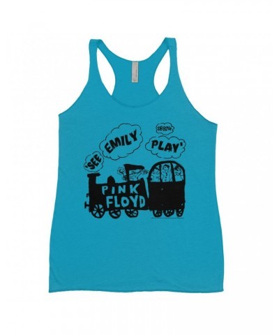 Pink Floyd Bold Colored Racerback Tank | See Emily Play Train Sketch Shirt $13.90 Shirts