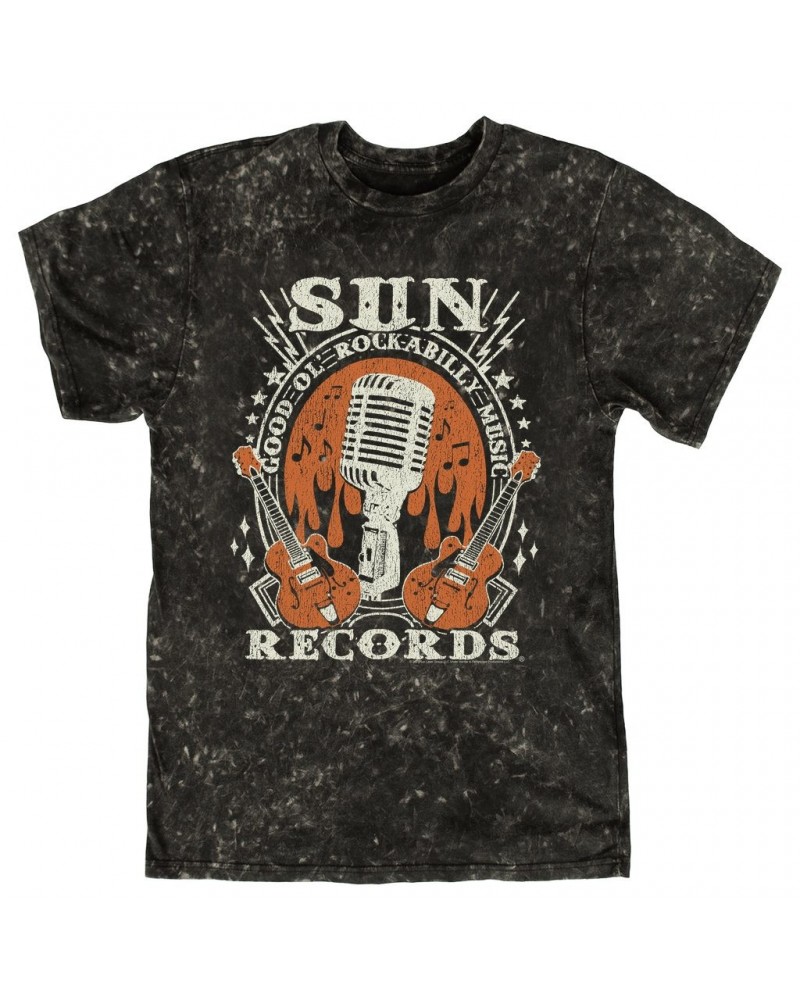 Sun Records T-shirt | Good Ol' Rockabilly Music Distressed Mineral Wash Shirt $9.88 Shirts