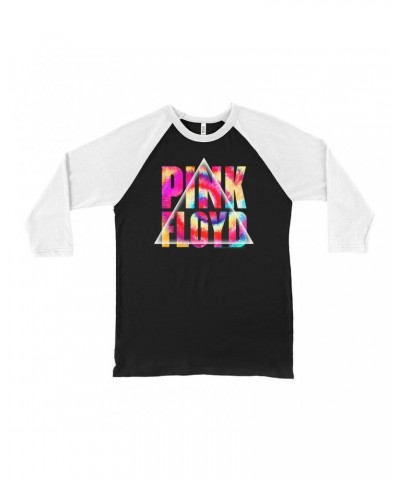 Pink Floyd 3/4 Sleeve Baseball Tee | Tie Dye Prism Logo Shirt $10.48 Shirts