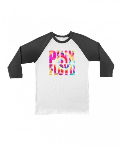 Pink Floyd 3/4 Sleeve Baseball Tee | Tie Dye Prism Logo Shirt $10.48 Shirts