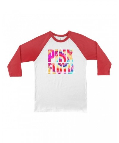 Pink Floyd 3/4 Sleeve Baseball Tee | Tie Dye Prism Logo Shirt $10.48 Shirts