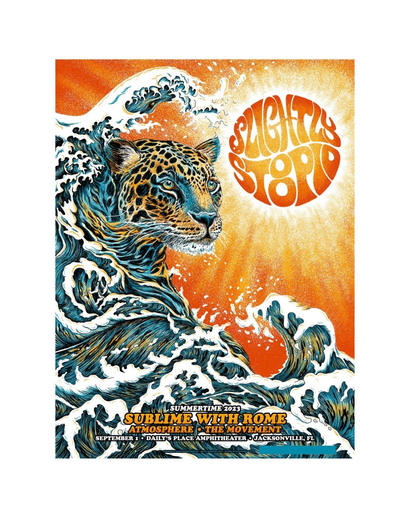 Slightly Stoopid 9/1/23 Jacksonville FL Foil Show Poster by Nathaniel Deas $25.60 Decor