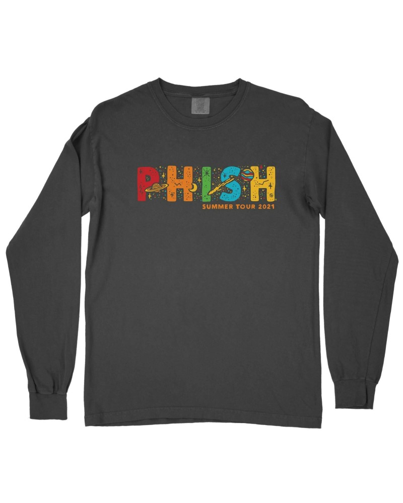 Phish Cosmic Summer 2021 Heavyweight Long Sleeve Tee on Grey $14.40 Shirts