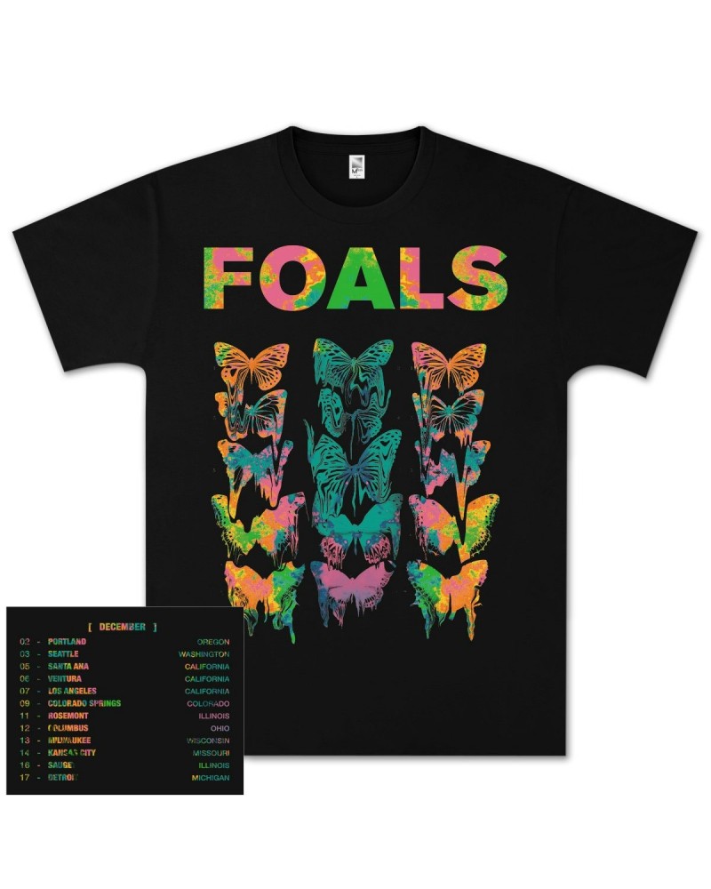 Foals Neon Butterfly Dateback T-Shirt $7.75 Shirts