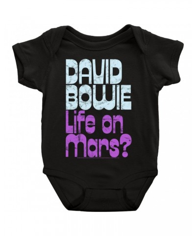 David Bowie Baby Short Sleeve Bodysuit | Life On Mars Distressed Bodysuit $9.58 Kids