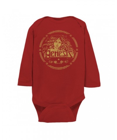 Genesis Long Sleeve Bodysuit | Band Art Nouveau Gold Logo Bodysuit $10.12 Shirts