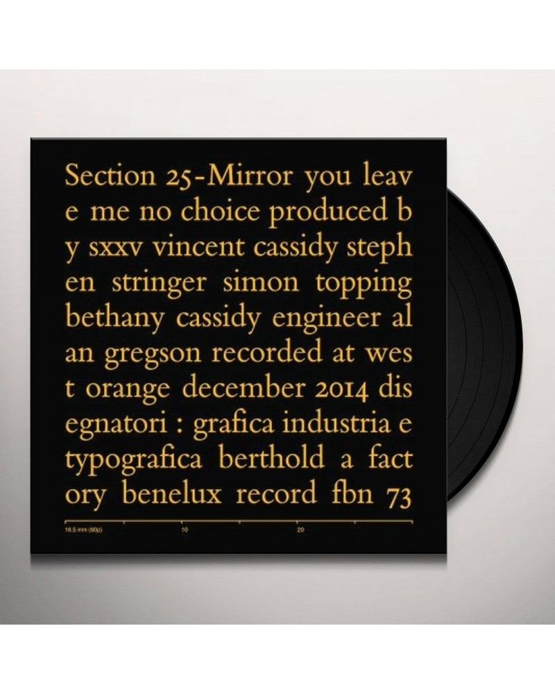 Section 25 Mirror Vinyl Record $4.00 Vinyl