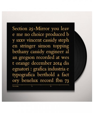 Section 25 Mirror Vinyl Record $4.00 Vinyl