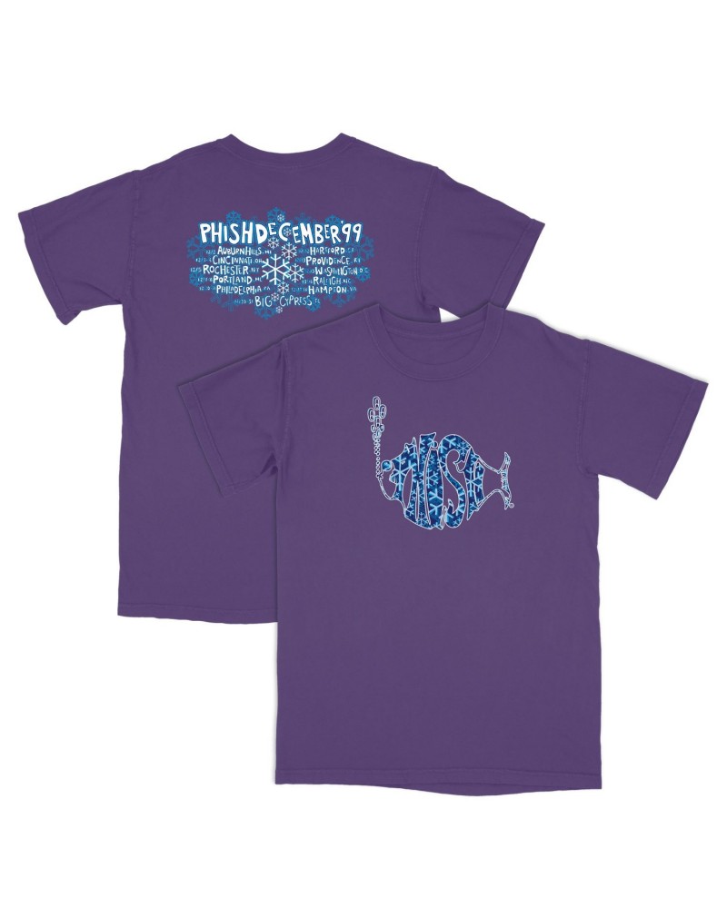 Phish Snowflakes 1999 Tour Tee on Purple $8.75 Shirts