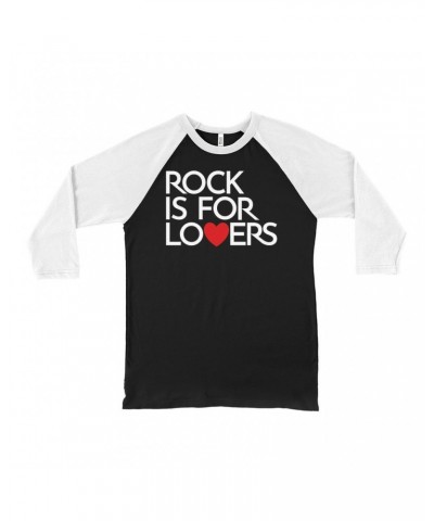 Music Life - Rock Music Life 3/4 Sleeve Baseball Tee | Rock Is For Lovers Music Life Shirt $11.73 Shirts